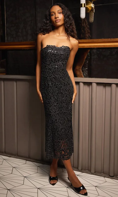 Paris Metallic Lace Dress made by Generation Love