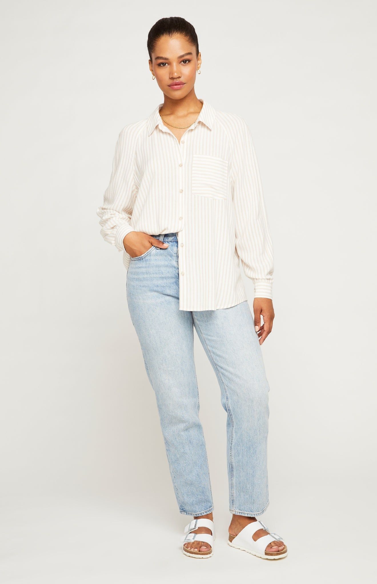 Naomi Button Down Shirt sold by Gentle Fawn