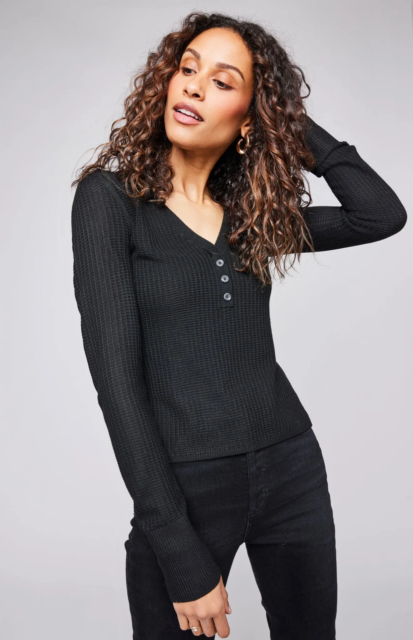 Abigail Waffle Knit Pullover Top sold by Gentle Fawn product image thumbnail 4