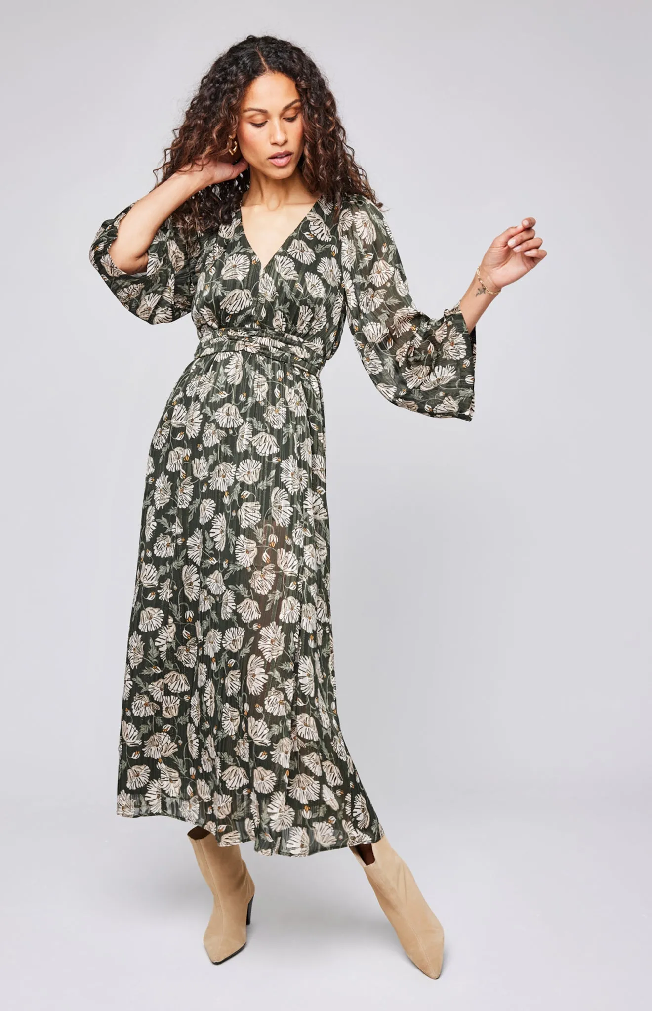 Fabienne Floral Midi Dress sold by Gentle Fawn product image thumbnail 3