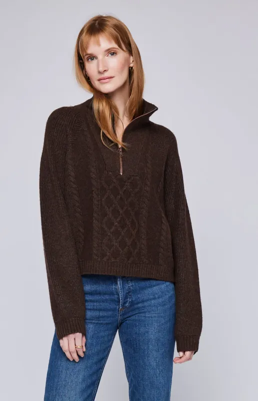 Georgie Half-Zip Pullover Sweater sold by Gentle Fawn