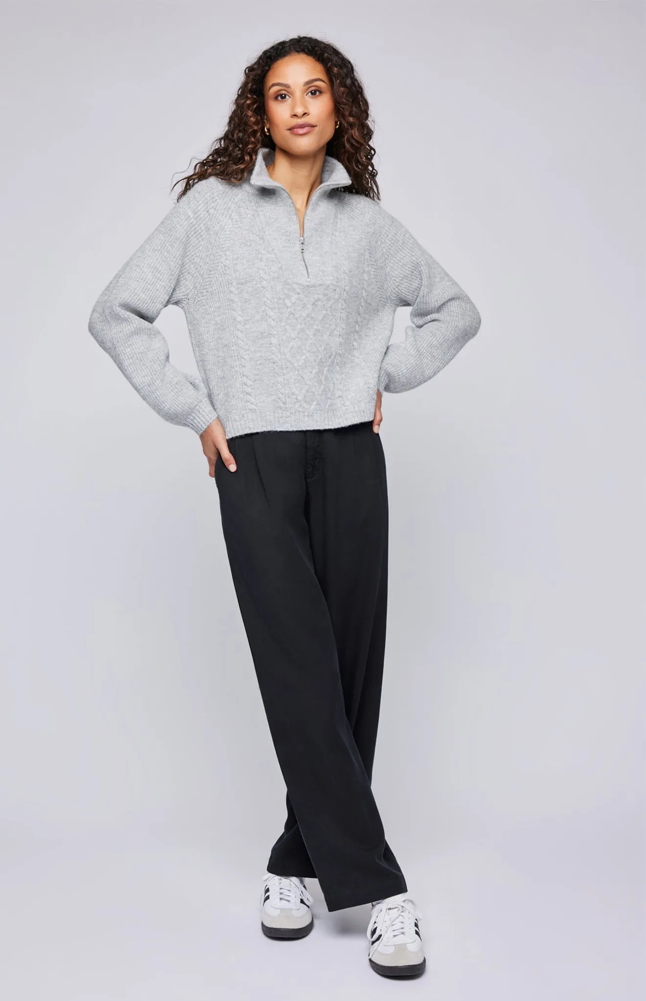 Georgie Half-Zip Pullover Sweater sold by Gentle Fawn