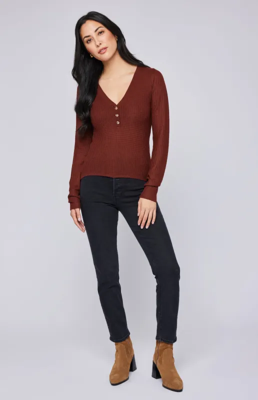Abigail Waffle Knit Pullover Top sold by Gentle Fawn