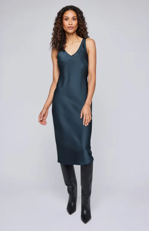 Odette Satin Midi Dress made by Gentle Fawn