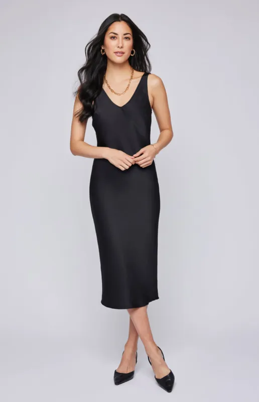 Odette Satin Midi Dress made by Gentle Fawn