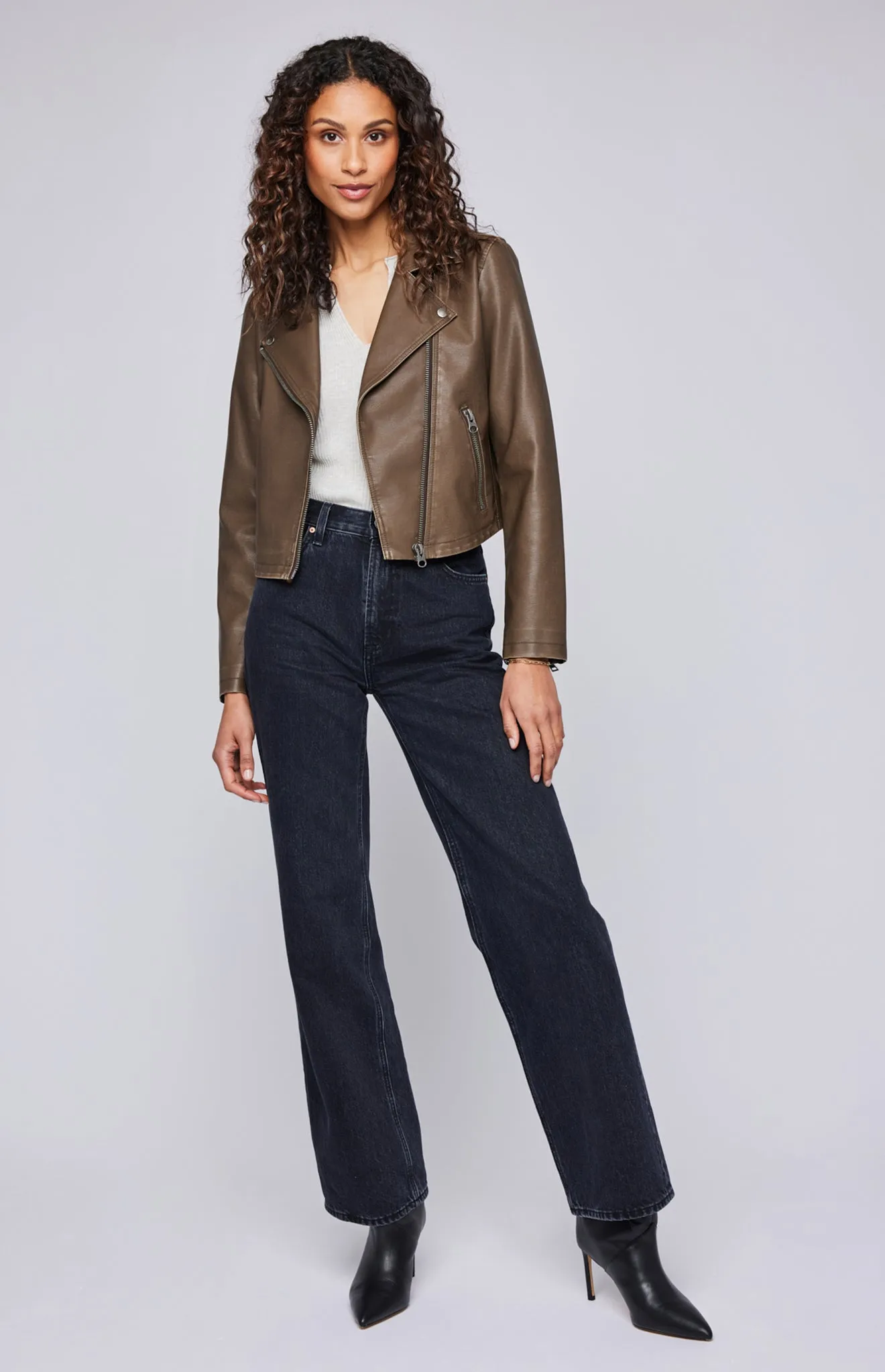 Bronwyn Vegan Leather Jacket sold by Gentle Fawn