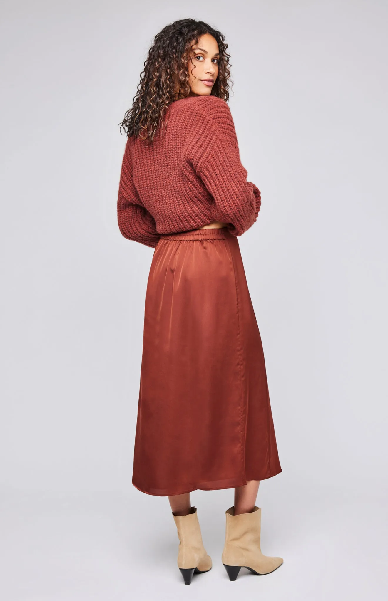 Lindy Satin Midi Skirt sold by Gentle Fawn product image thumbnail 2
