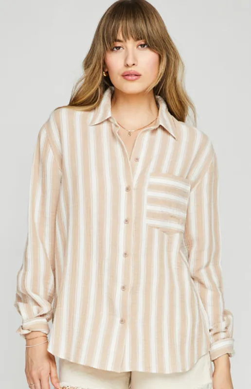 Sonia Button-Down Shirt made by Gentle Fawn