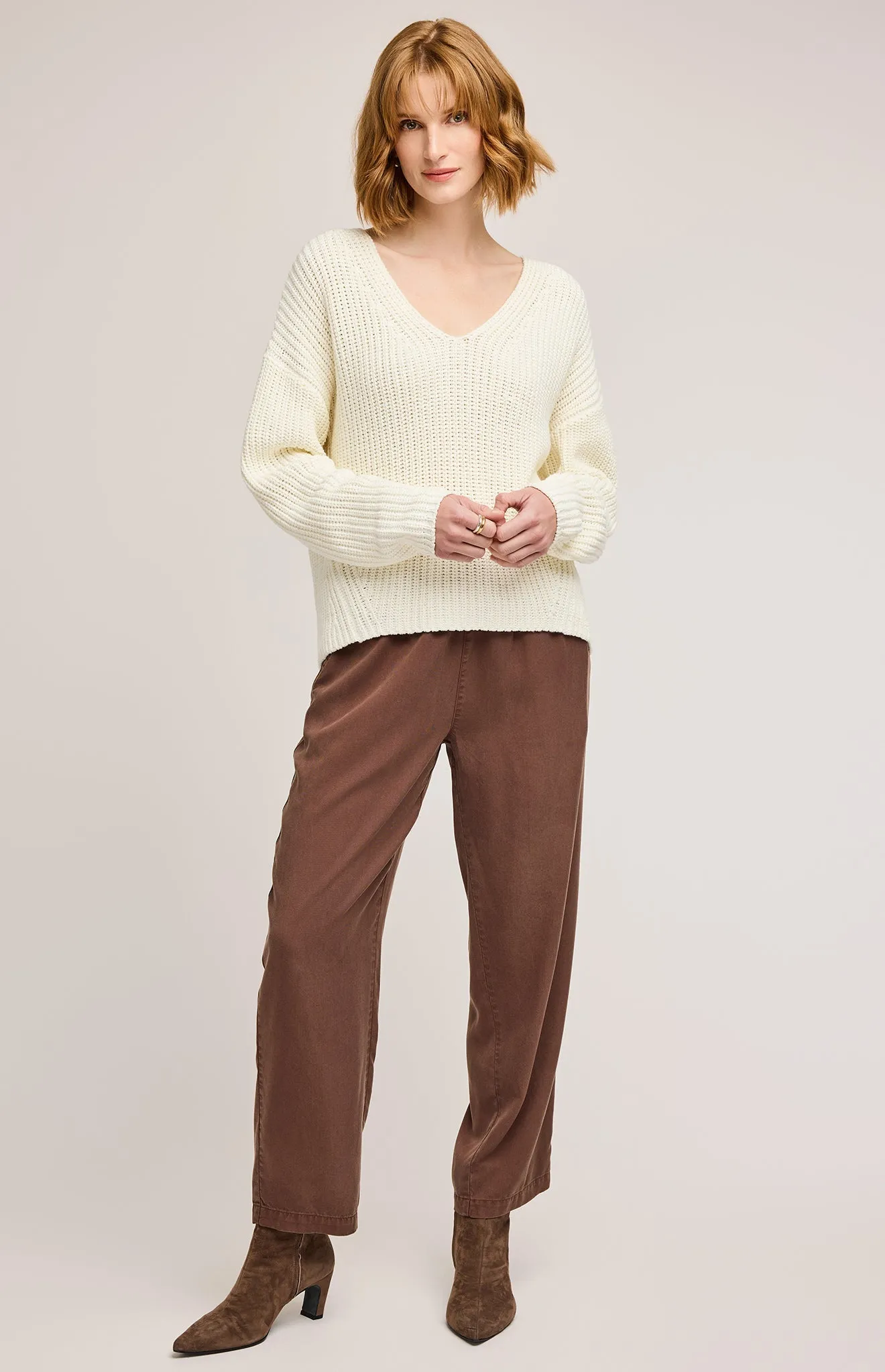 Spencer V-Neck Knit Sweater sold by Gentle Fawn