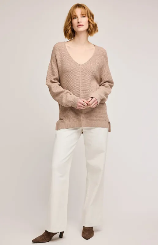 Lisbon V-Neck Knit Sweater made by Gentle Fawn