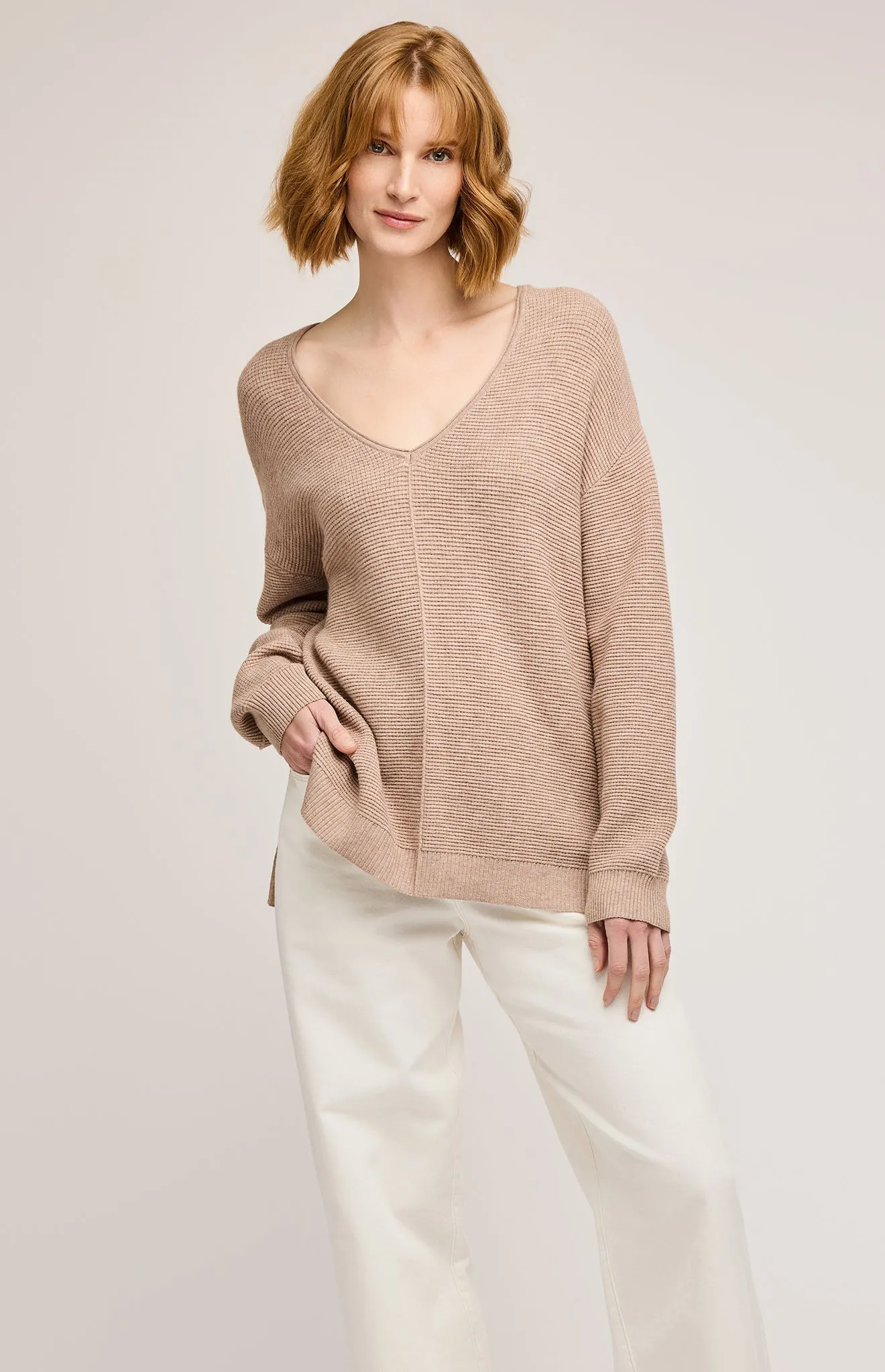Lisbon V-Neck Knit Sweater sold by Gentle Fawn product image thumbnail 3