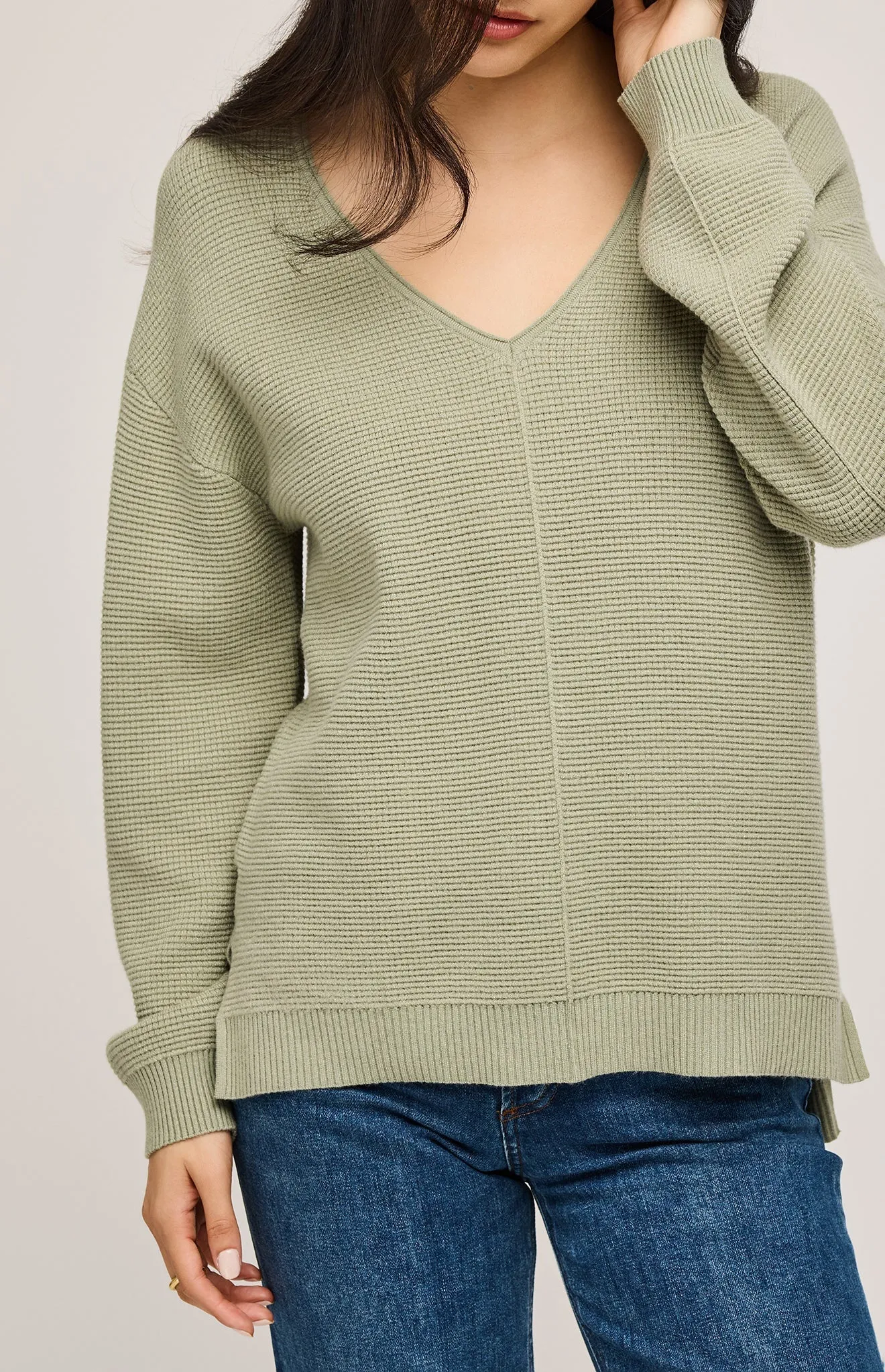 Lisbon V-Neck Knit Sweater sold by Gentle Fawn product image thumbnail 3