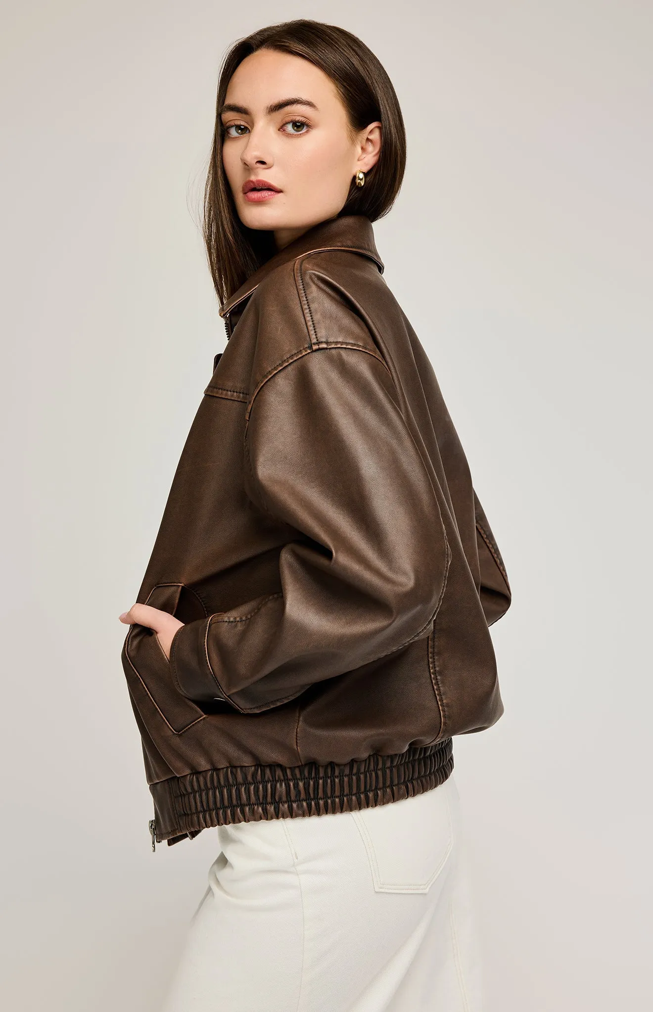 Danica Vegan Leather Bomber sold by Gentle Fawn product image thumbnail 2