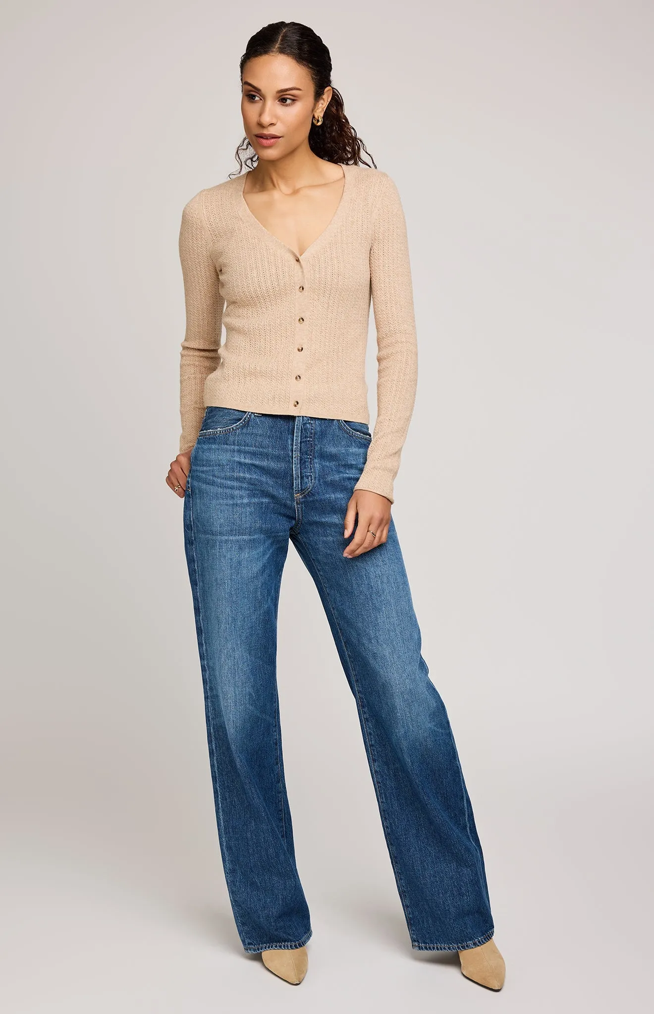 Mia V-Neck Pullover Top sold by Gentle Fawn
