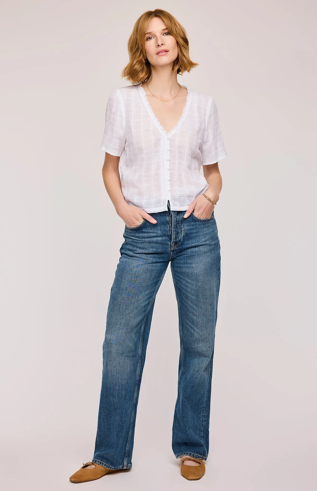 Cordelia Textured Cotton Top sold by Gentle Fawn