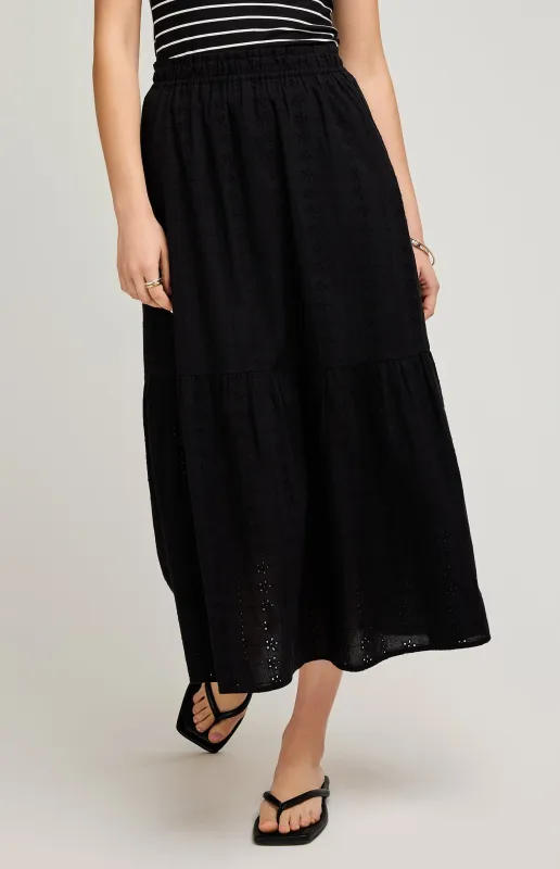 Madrid Eyelet Midi Skirt made by Gentle Fawn