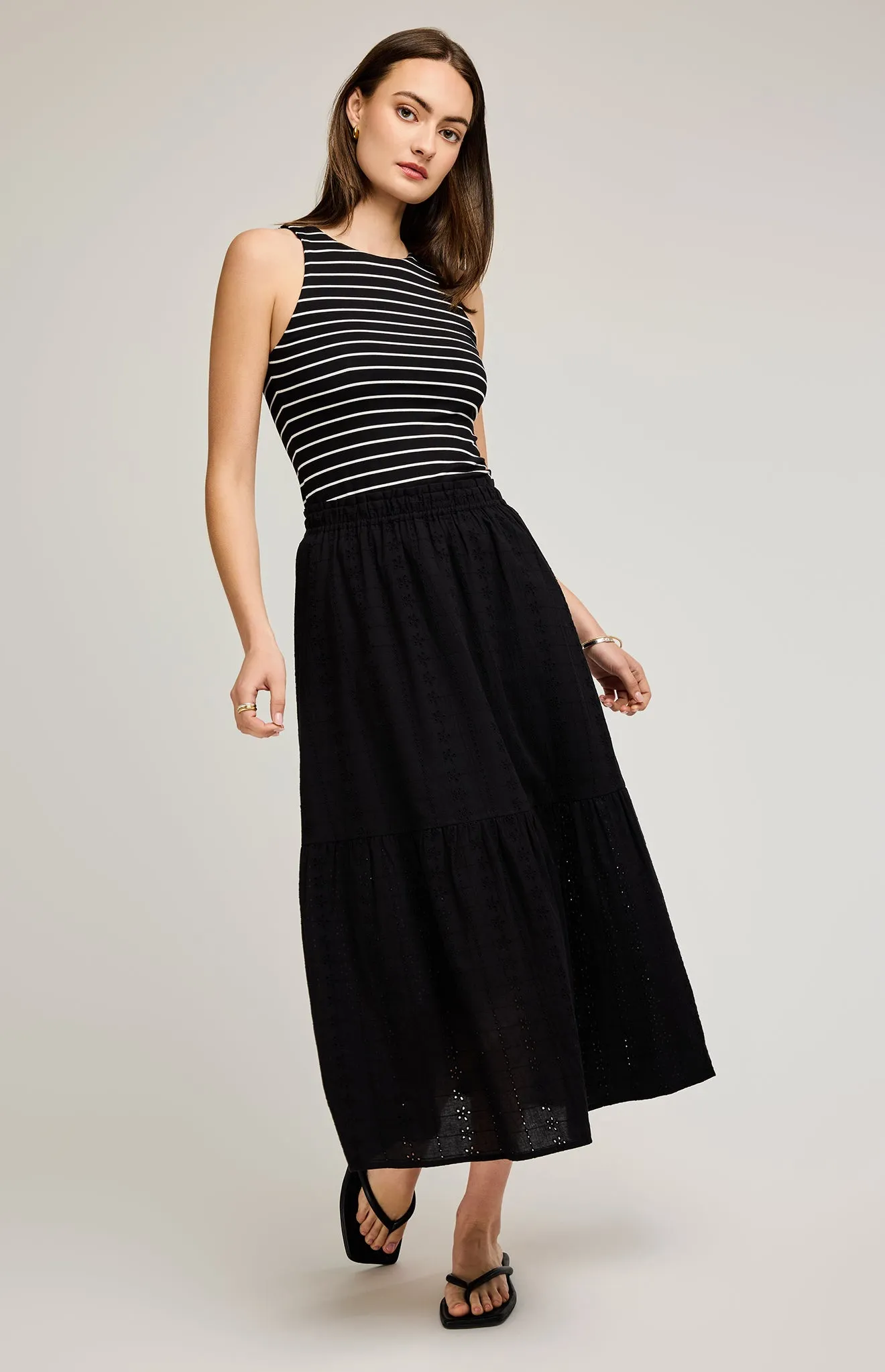 Madrid Eyelet Midi Skirt sold by Gentle Fawn product image thumbnail 2
