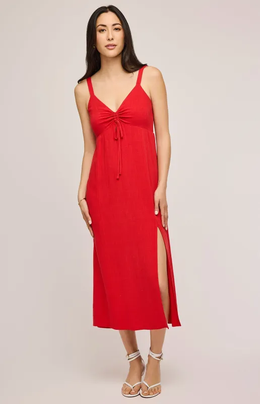 Cairo Linen Midi Dress made by Gentle Fawn