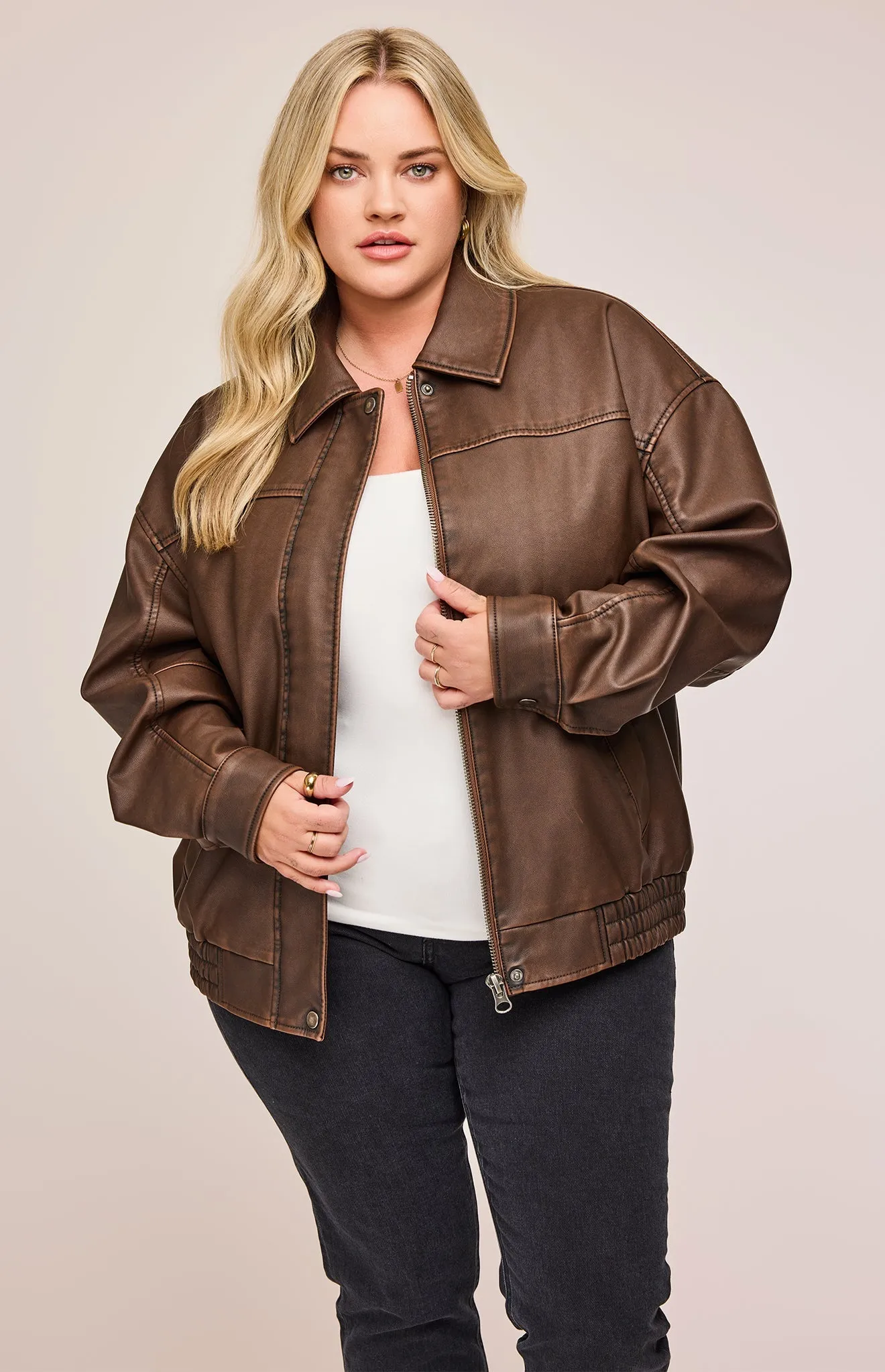 Danica Vegan Leather Bomber sold by Gentle Fawn product image thumbnail 5