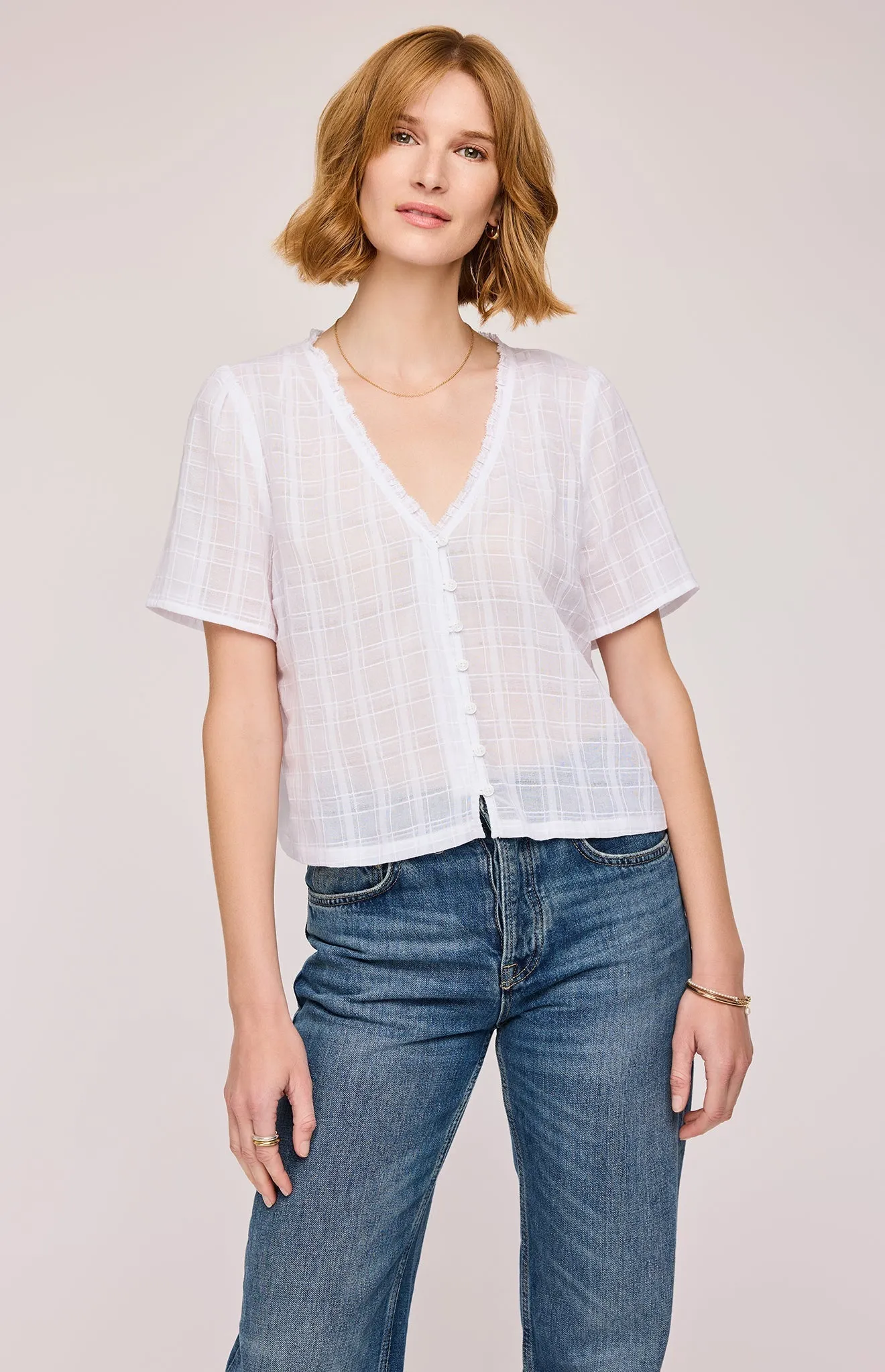 Cordelia Textured Cotton Top sold by Gentle Fawn