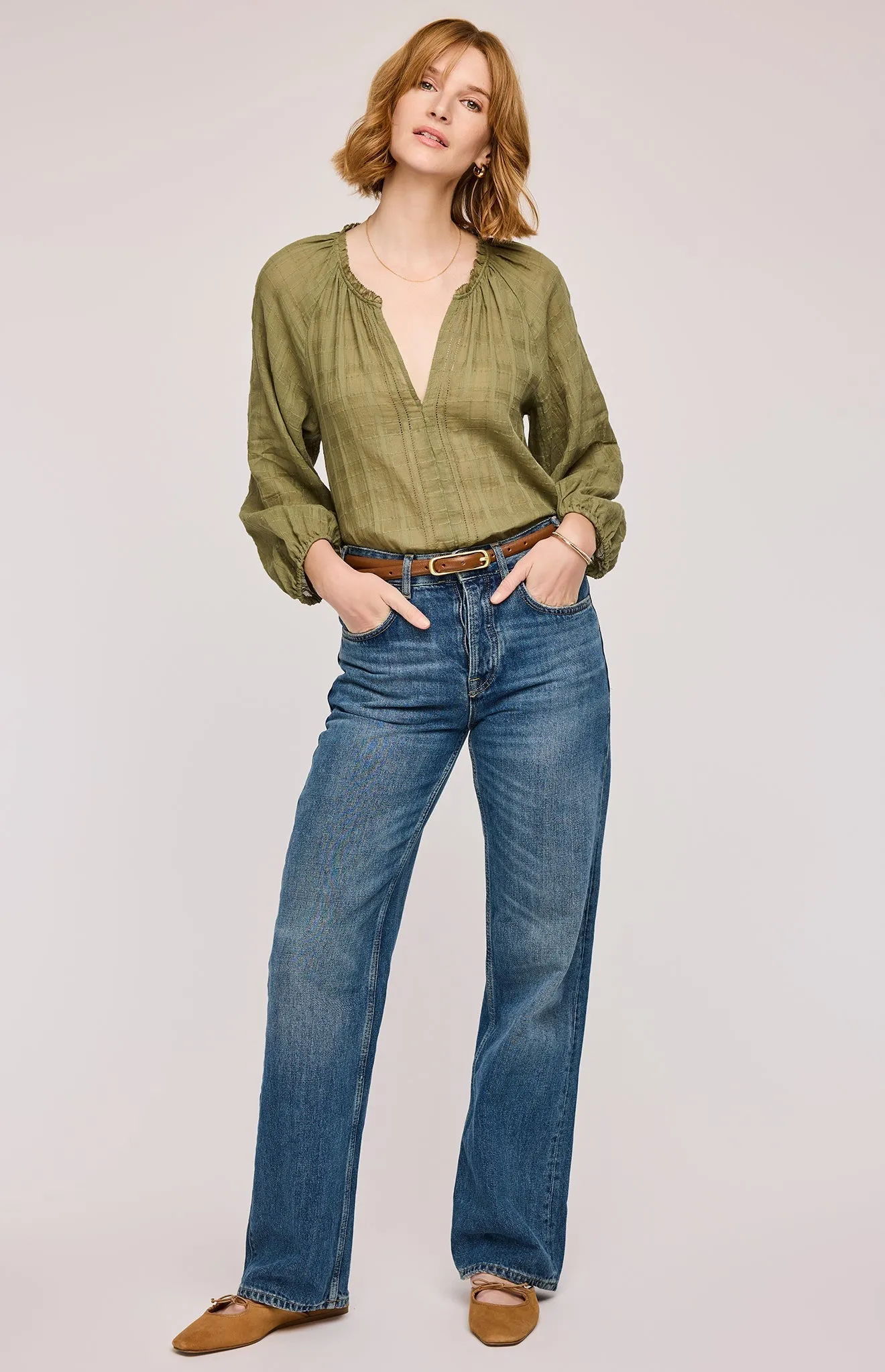 Atlas Textured Cotton Blouse sold by Gentle Fawn product image thumbnail 5