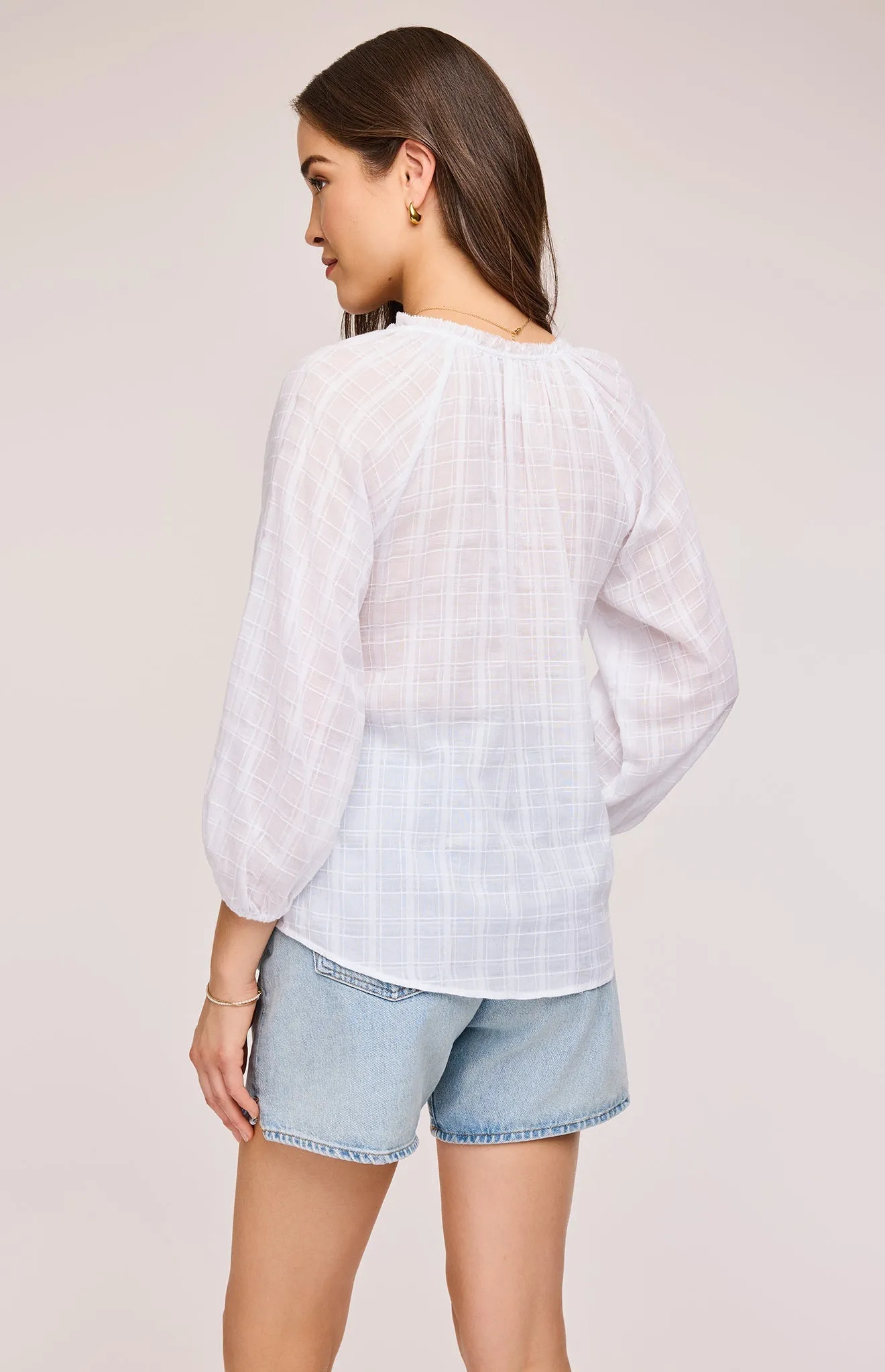 Atlas Textured Cotton Blouse sold by Gentle Fawn product image thumbnail 3