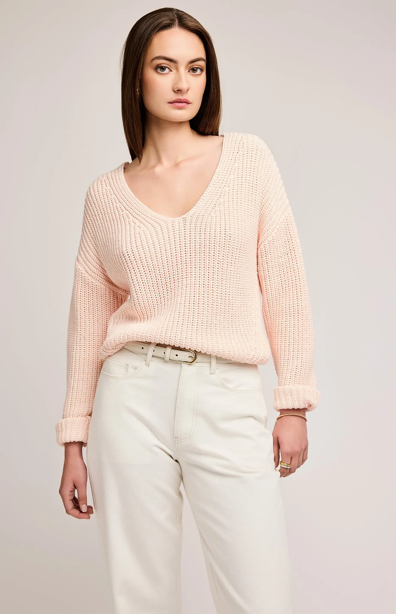 Spencer V-Neck Knit Sweater sold by Gentle Fawn