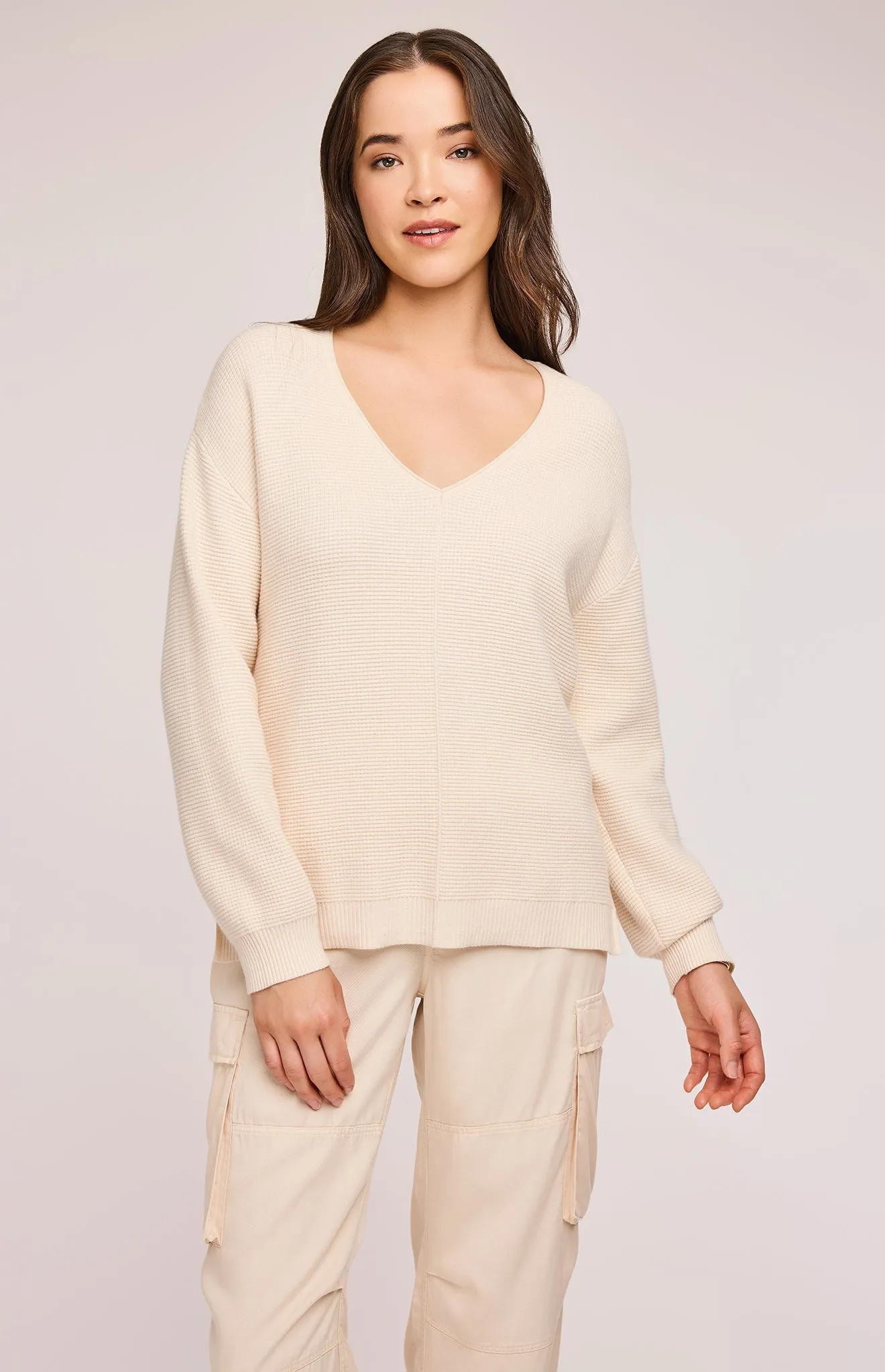 Lisbon V-Neck Knit Sweater sold by Gentle Fawn product image thumbnail 2