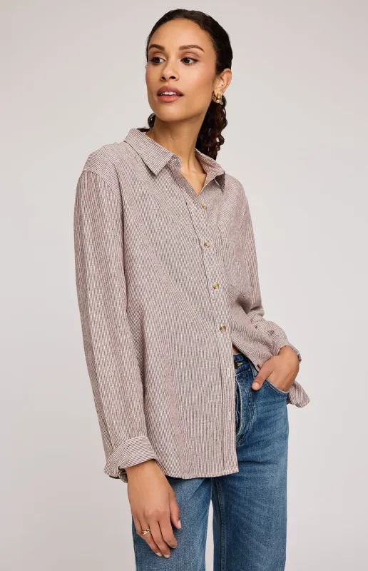 Arabella Striped Button Down Shirt sold by Gentle Fawn