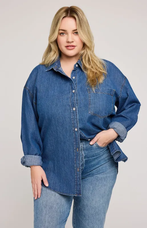 Whitney Denim Button Down Shirt sold by Gentle Fawn