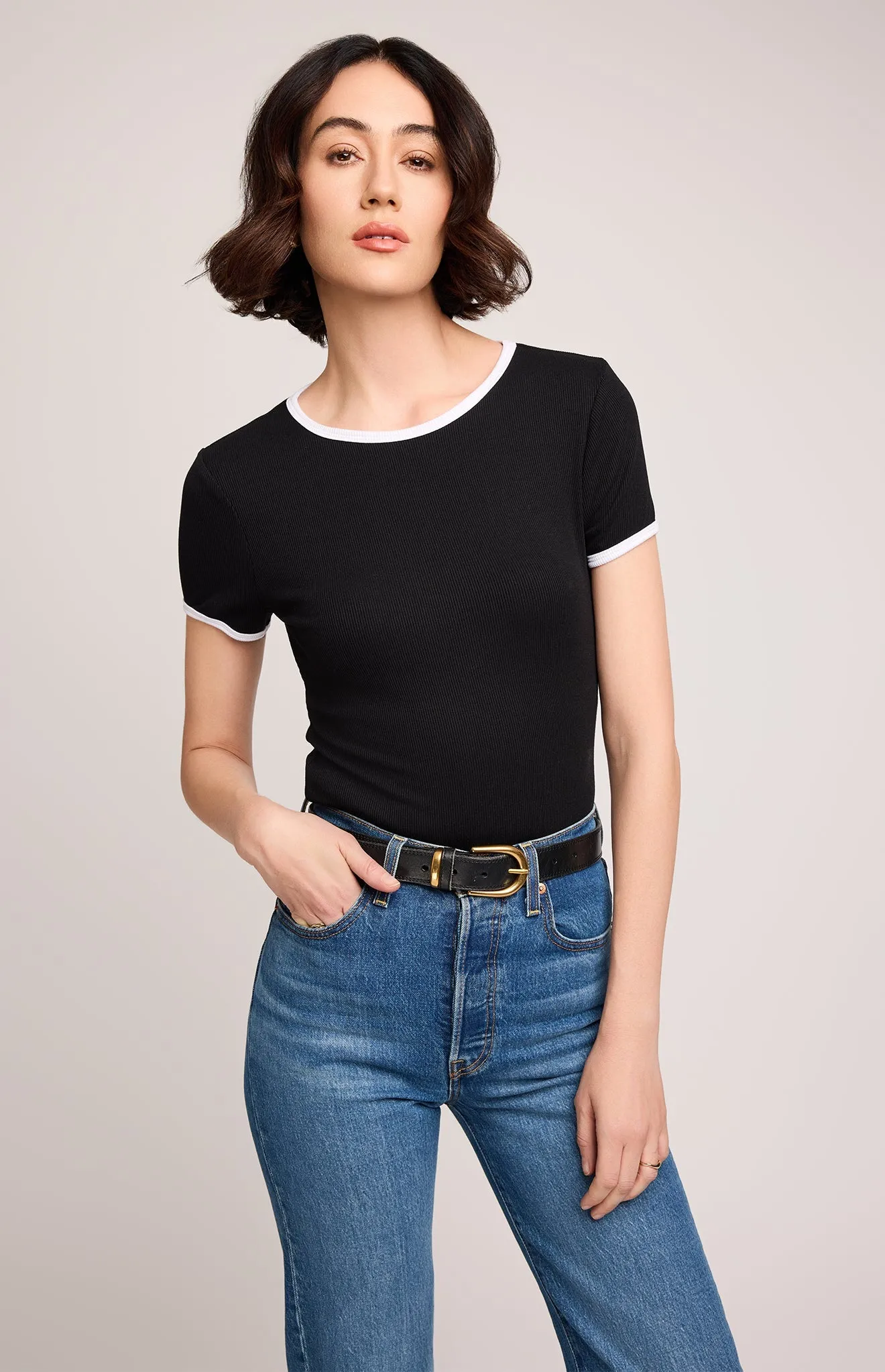 Shania Ribbed T-Shirt sold by Gentle Fawn