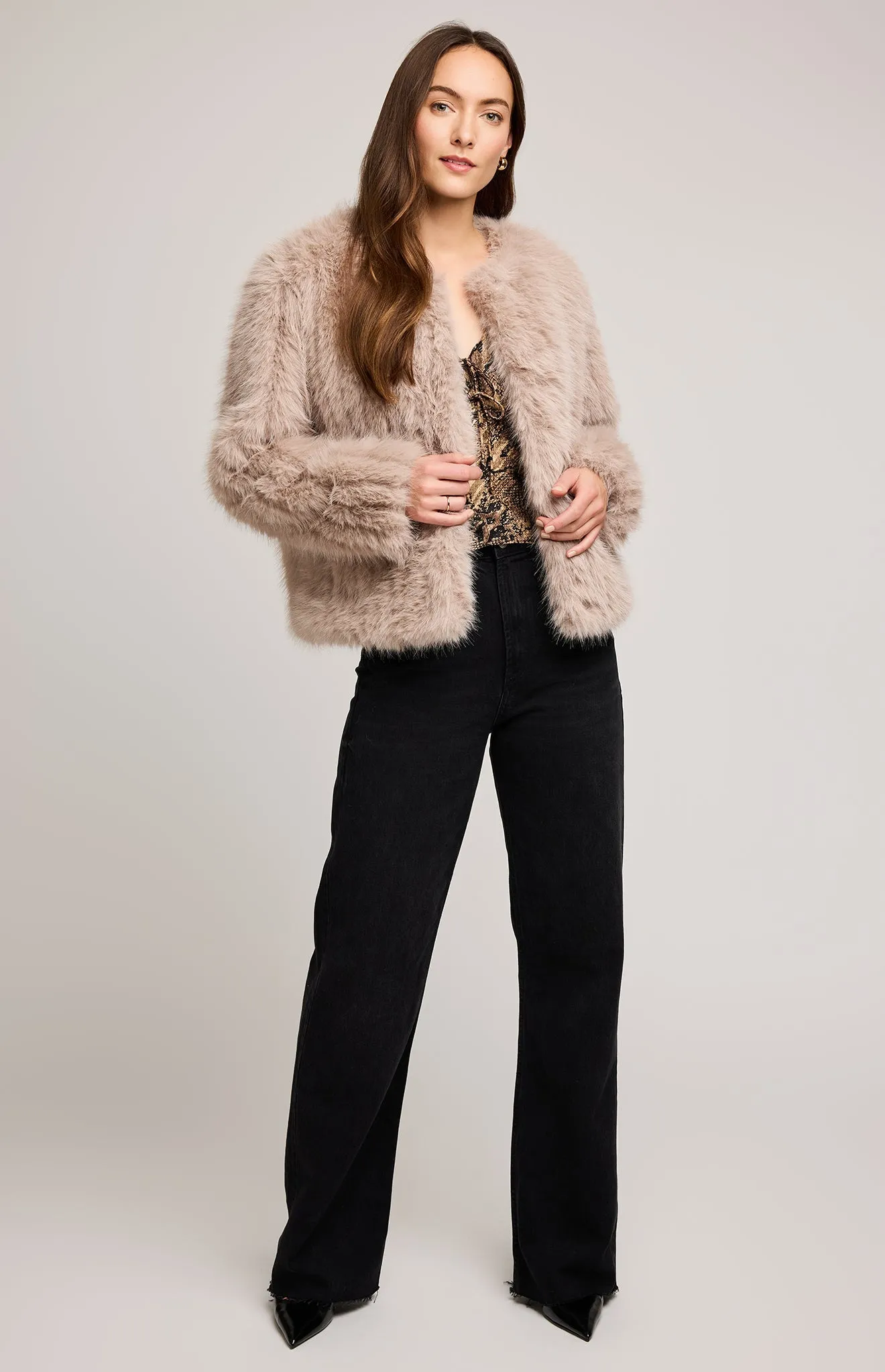 Uma Faux Fur Jacket sold by Gentle Fawn