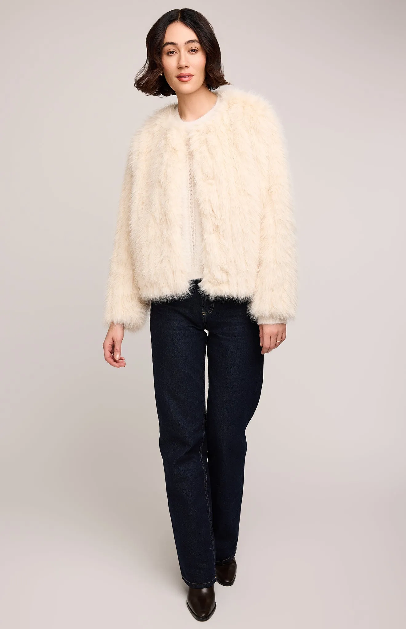 Uma Faux Fur Jacket sold by Gentle Fawn