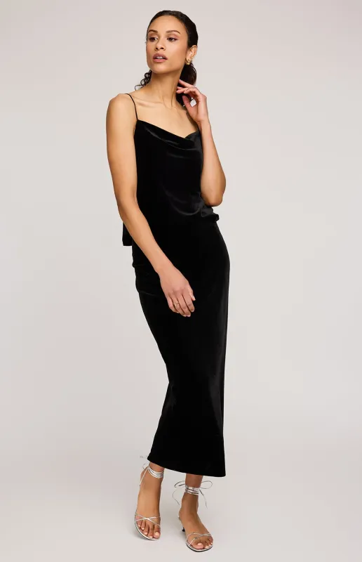 Dahlia Velvet Column Skirt sold by Gentle Fawn