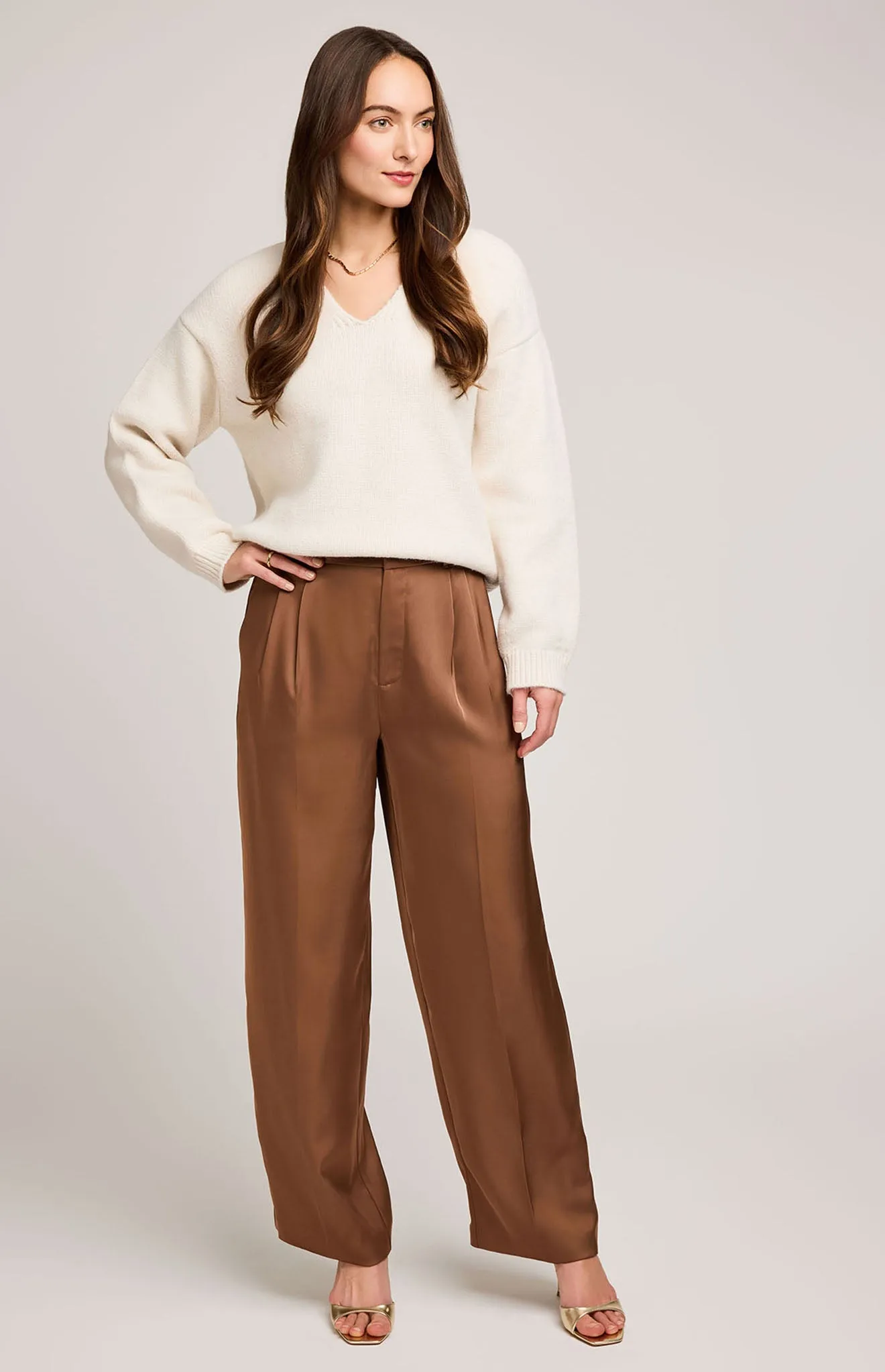 Amelie Satin Pant sold by Gentle Fawn