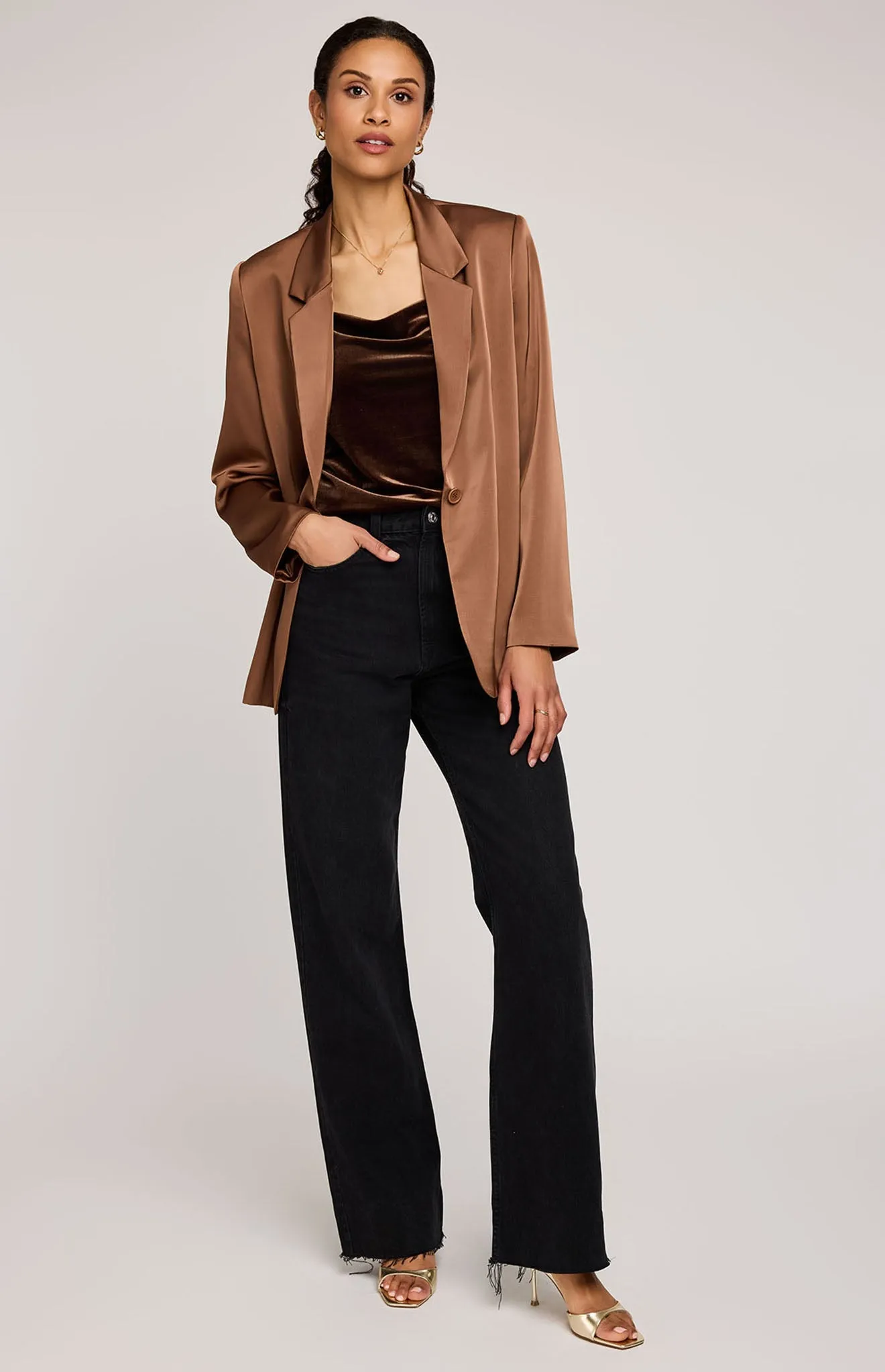 Dione Satin Blazer sold by Gentle Fawn product image thumbnail 2