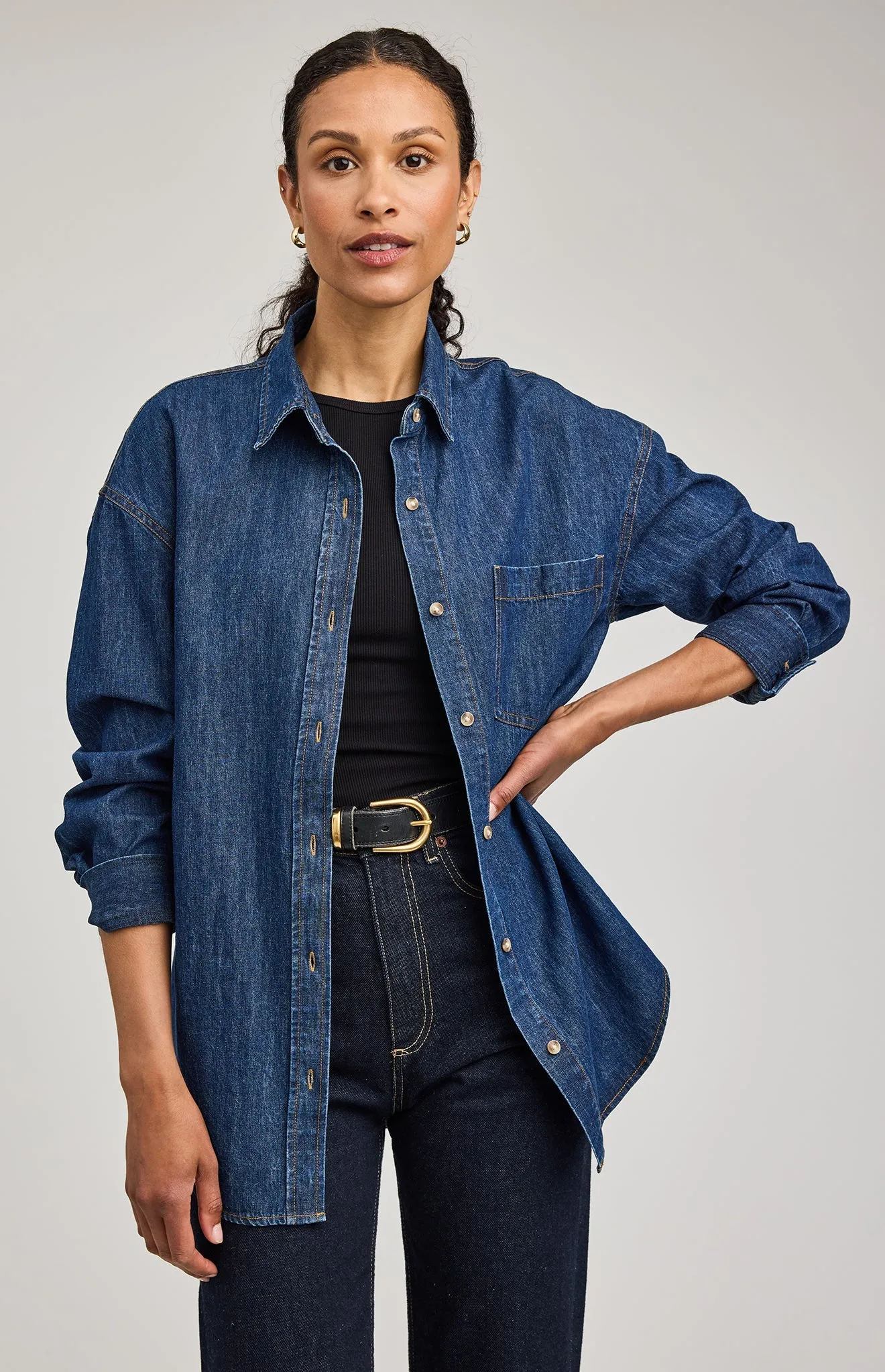 Whitney Denim Button Down Shirt sold by Gentle Fawn product image thumbnail 3