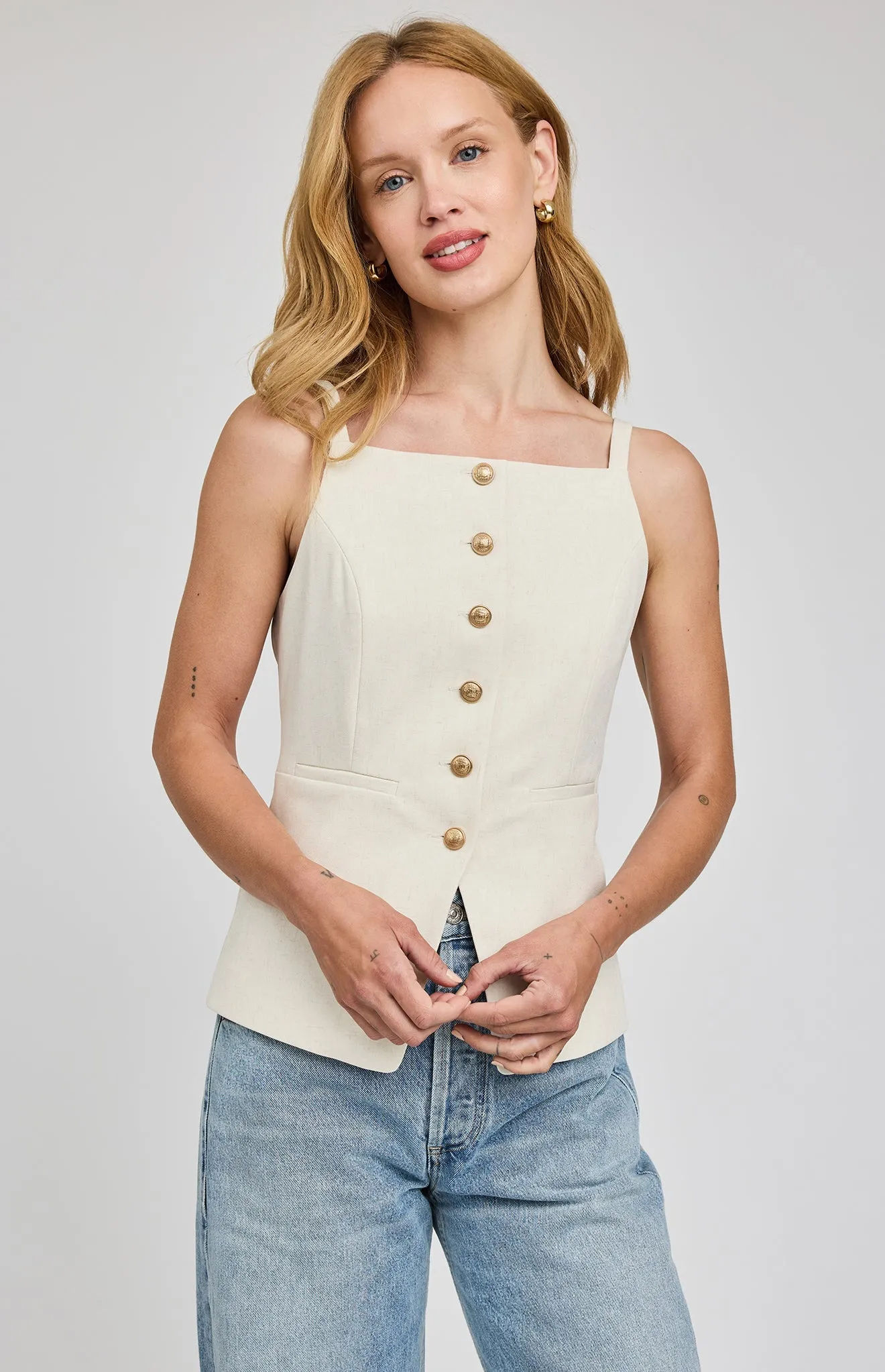 Harper Button Down Vest sold by Gentle Fawn product image thumbnail 5