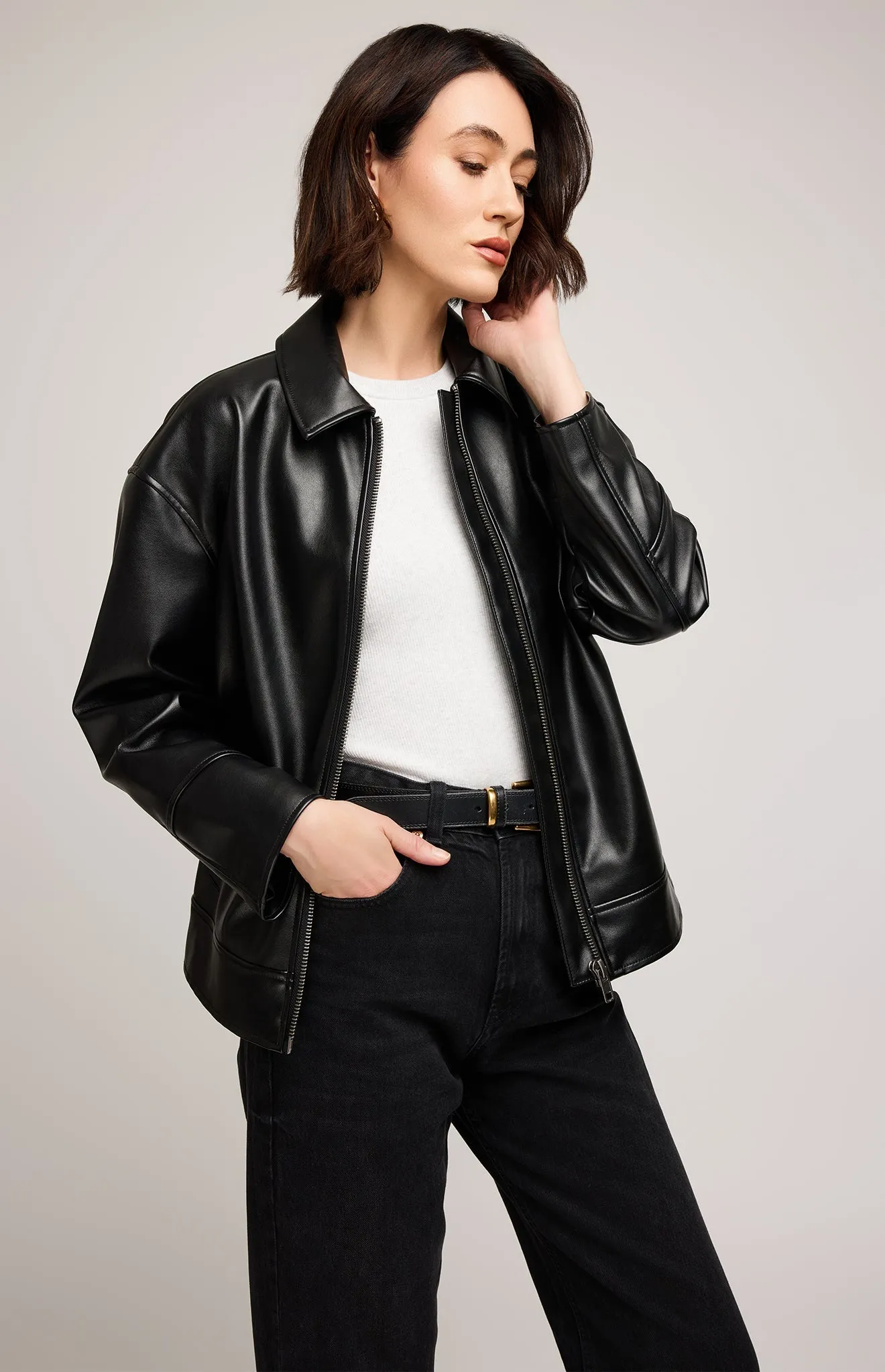 Audrey Vegan Leather Jacket sold by Gentle Fawn product image thumbnail 3