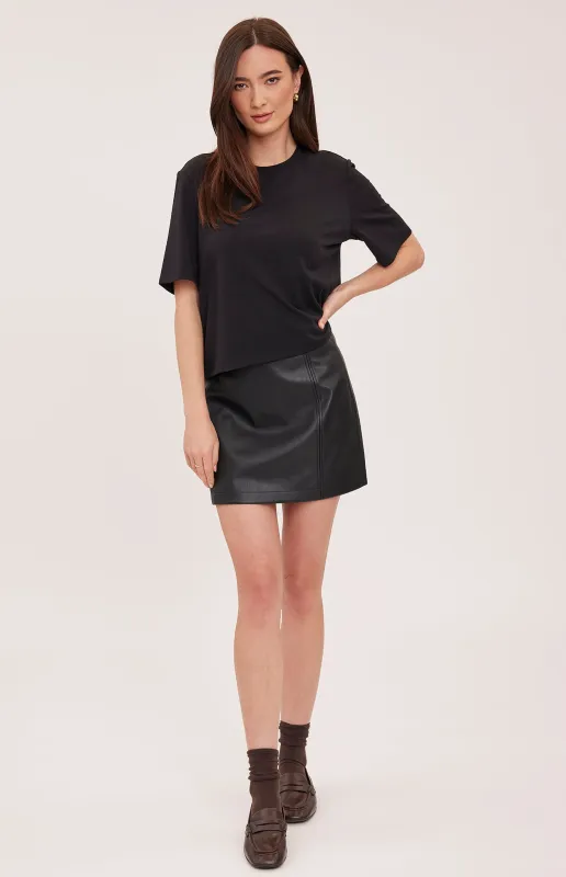 Chrissy Vegan Leather Mini Skirt made by Gentle Fawn