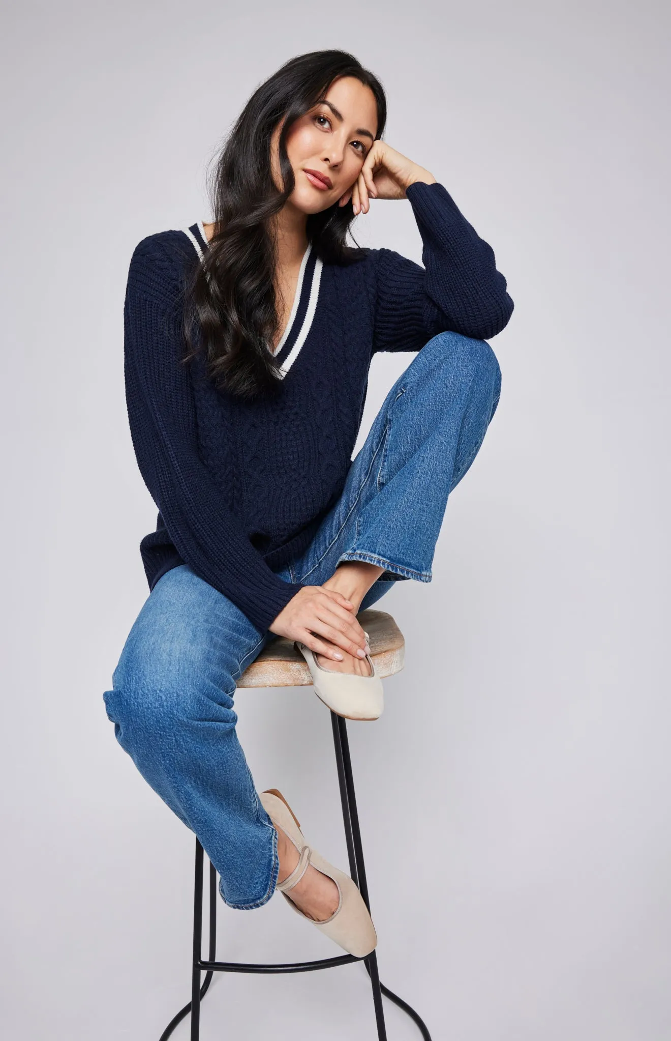 Kyla V-Neck Sweater sold by Gentle Fawn product image thumbnail 4