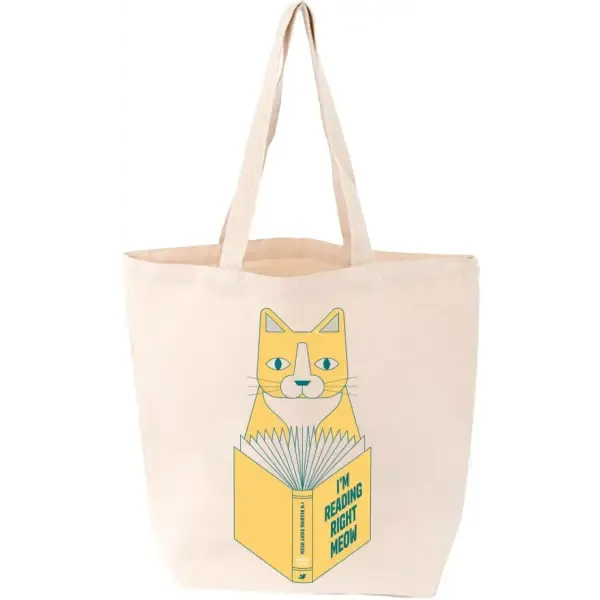 I'm Reading Right Meow Tote sold by Gibbs Smith