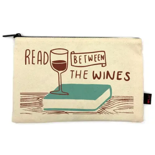 Read Between the Wines Pencil Pouch sold by Gibbs Smith