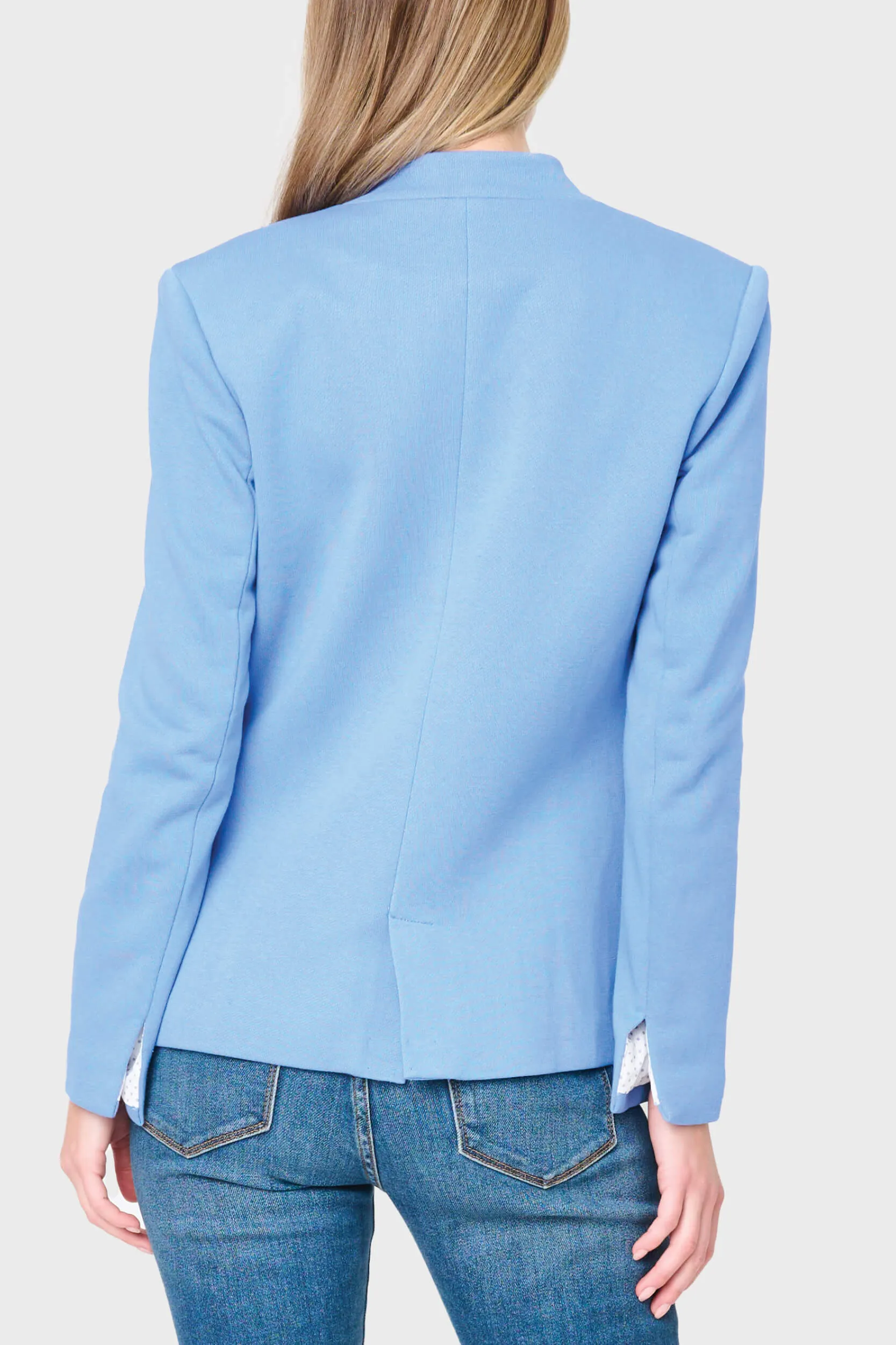 Notch Collar Blazer in Bright Blue sold by Gibson product image thumbnail 2