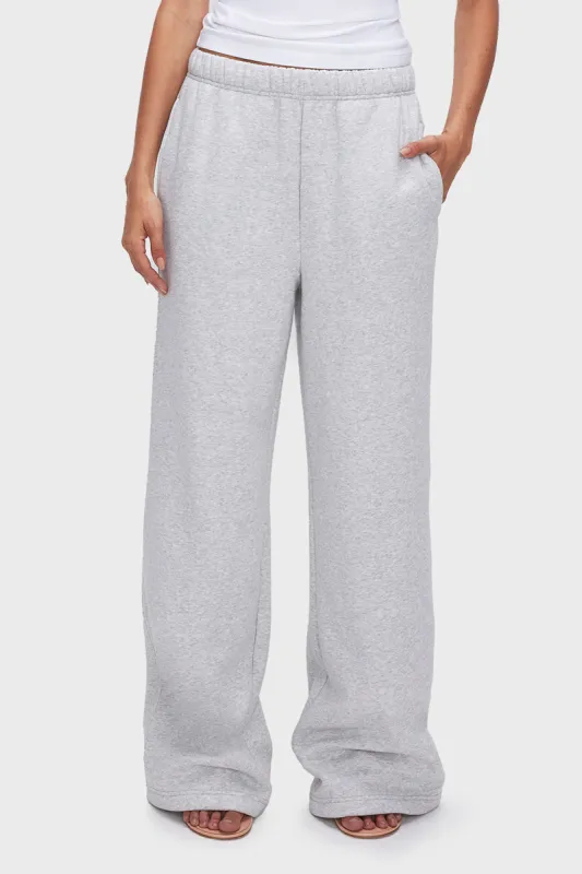 Good American Brushed Fleece Wide Leg Pant made by Good American