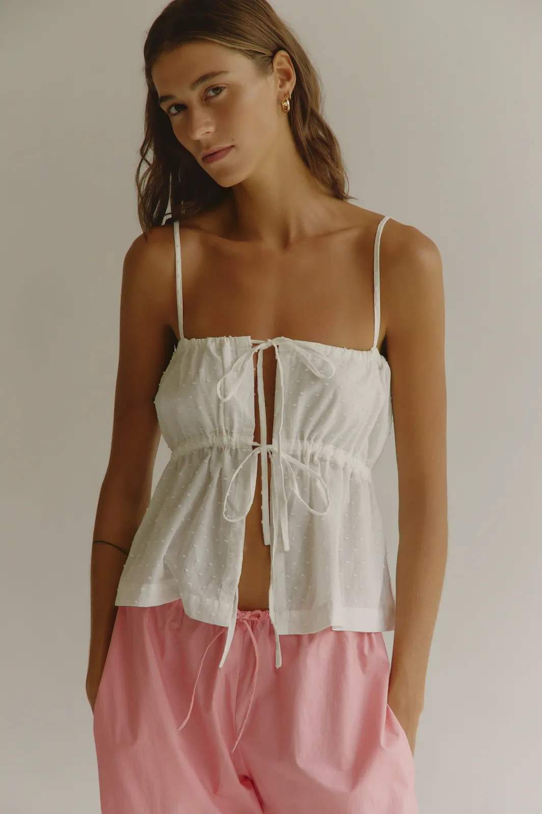 ZAMIA TOP - Organic Dotted Cotton sold by Gillia