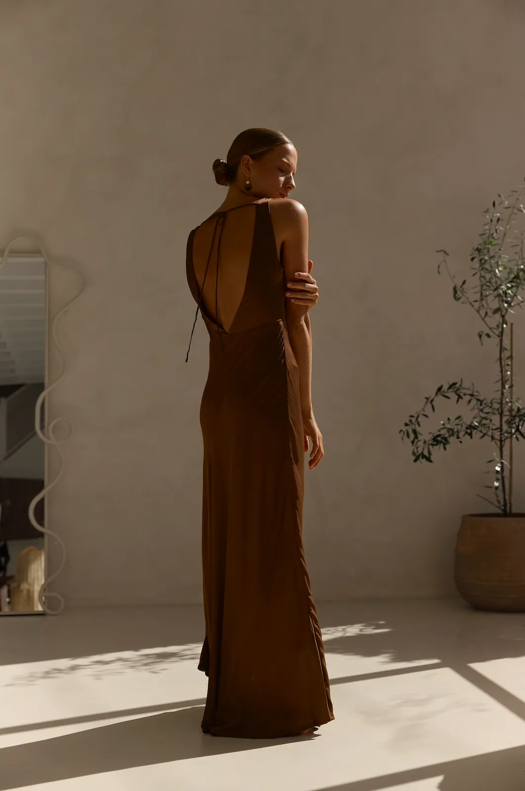 CHLOE DRESS | Viscose Satin sold by Gillia product image thumbnail 5