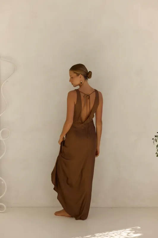 CHLOE DRESS | Viscose Satin sold by Gillia