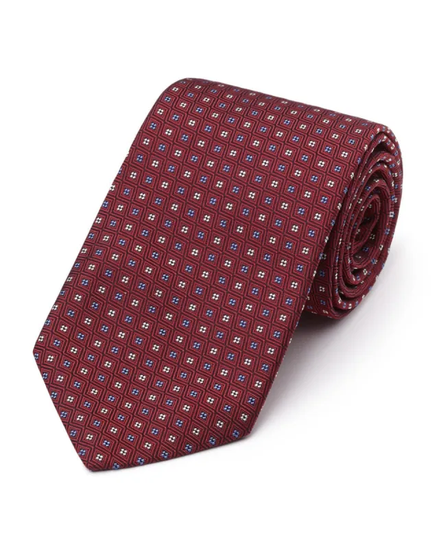 Woven Neat Tie Red sold by Gitman Brothers
