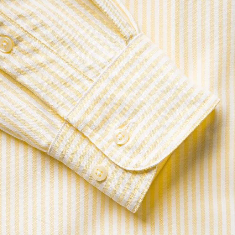 Yellow Stripe Spring Oxford Weekend Shirt sold by Gitman Brothers product image thumbnail 5